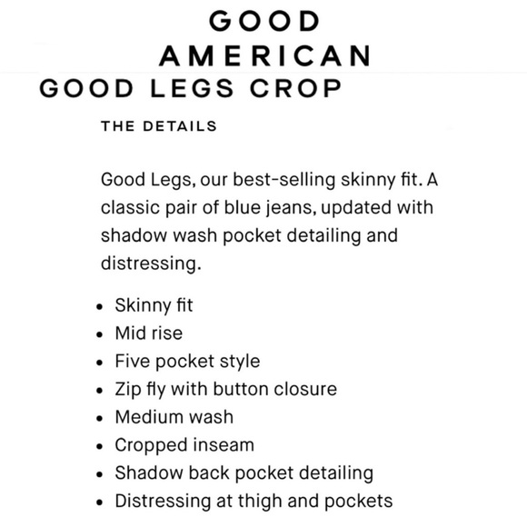 Good American Good Legs Crop Distressed Skinny Jeans - Picture 16 of 16